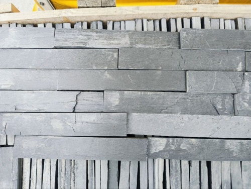 Плитка чёрная из натурального камня фасадная 30 см * 5 см, толщина 7 мм -30 мм купить в Луховицах