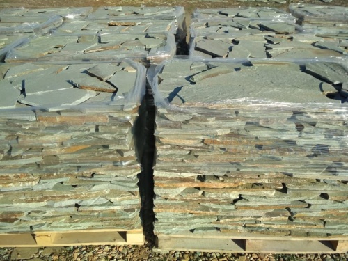 Плитняк златолит зелёный для цоколя, отмостки купить в Луховицах