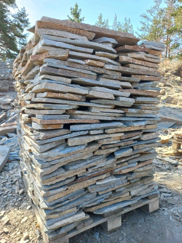 Плитняк златолит серебристый для цоколя, отмостки купить в Луховицах