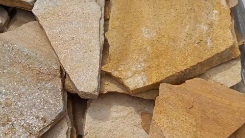 Плитняк златолит жёлтый для цоколя купить в Луховицах