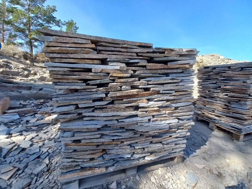 Плитняк златолит серебристый для фасада купить в Луховицах