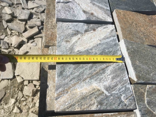 Плитка пилёная златолит Уральский для цоколя, отмостки купить в Луховицах